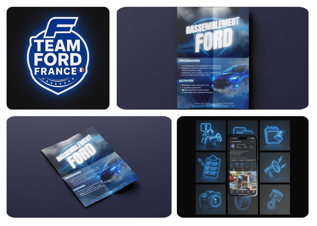 PORFOLIO Création flyers team ford france