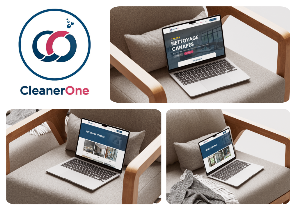 Création site vitrine nettoyage textile et vitres par Webleague