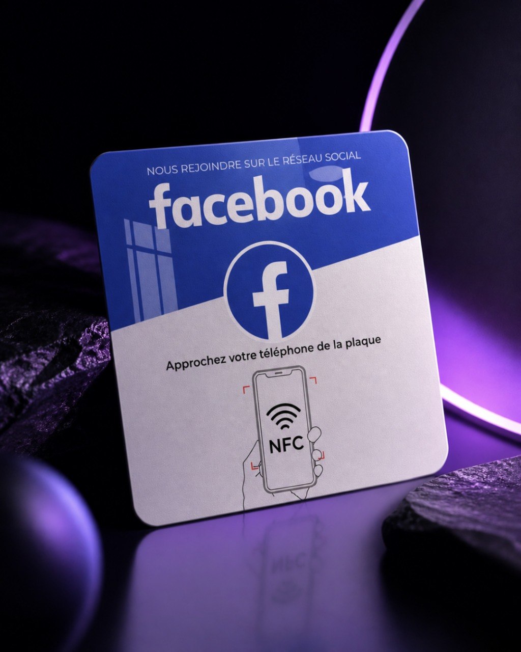 Plaque NFC Facebook