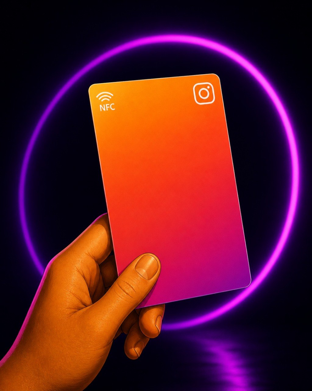 Carte NFC dégradé Instagram