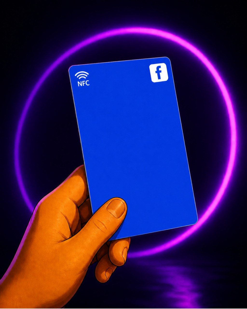 Carte NFC dégradé Facebook