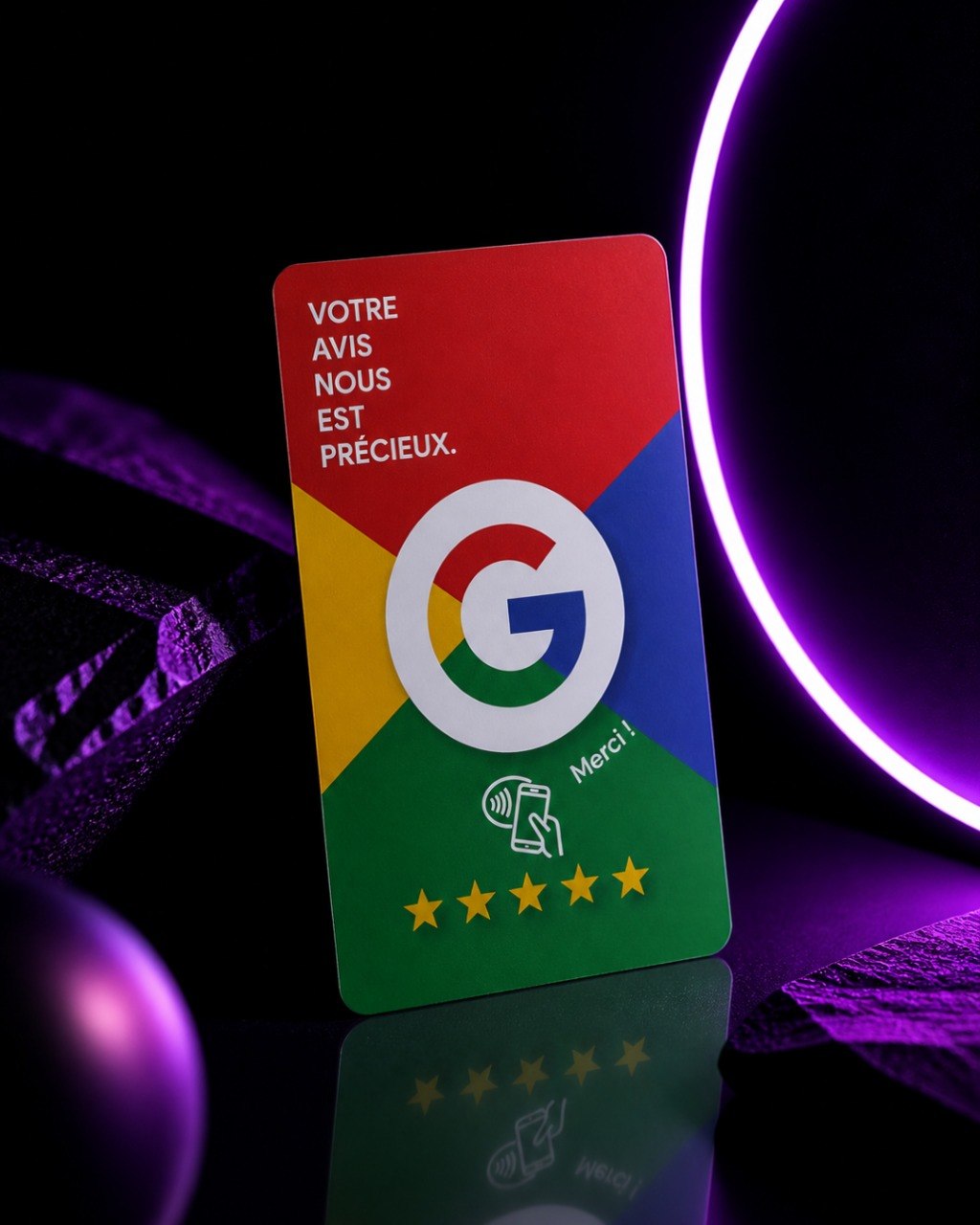 Carte NFC Google couleurs