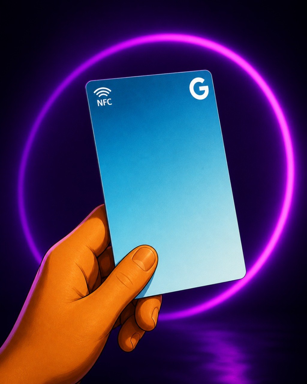 Carte NFC dégradé Google