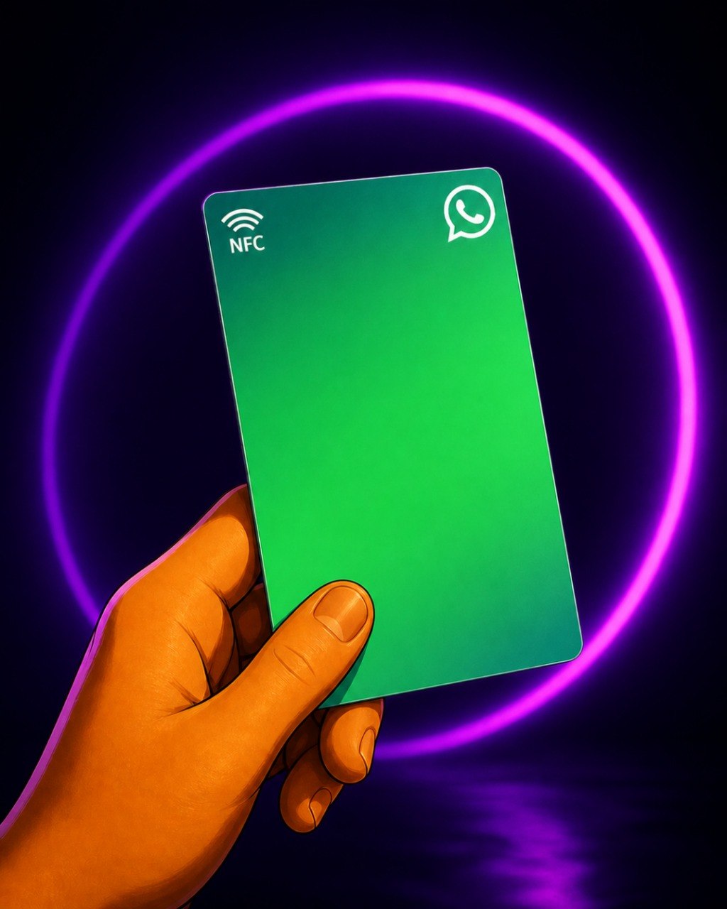 Carte NFC dégradé WhatsApp
