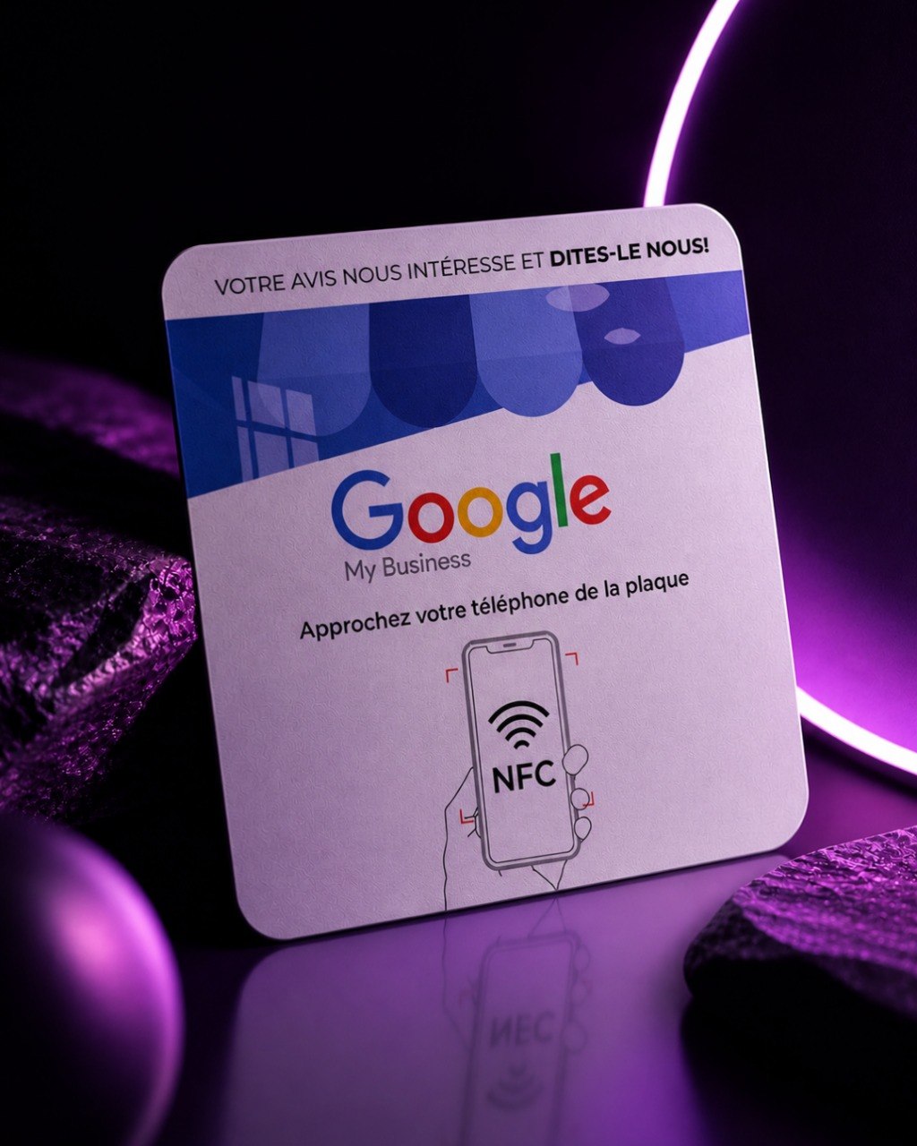 Plaque NFC Google