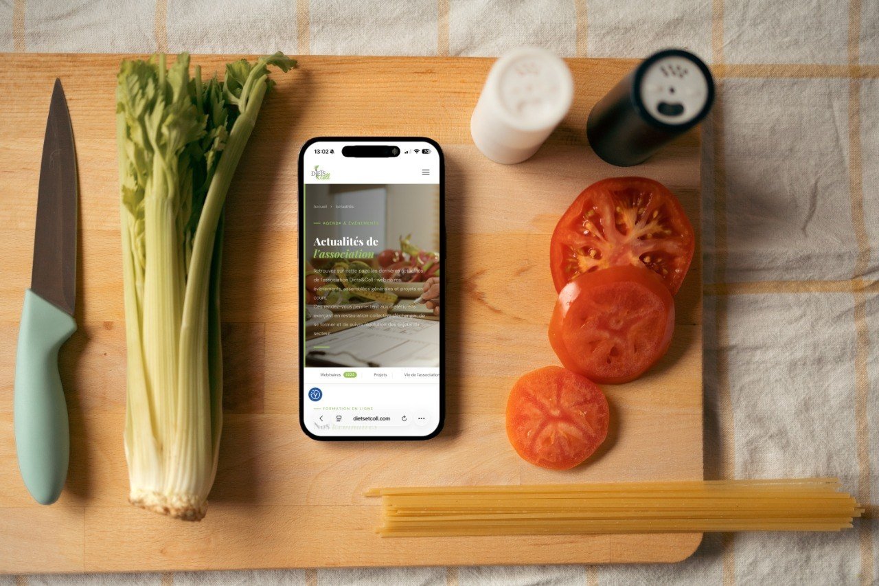 Page actualités intégrée au site internet Diets & Coll